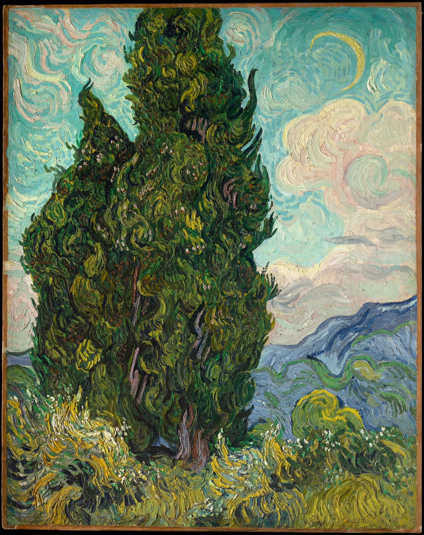van gogh cypresses met